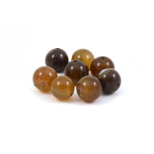 ROUND BEAD 10MM BROWN AGATE